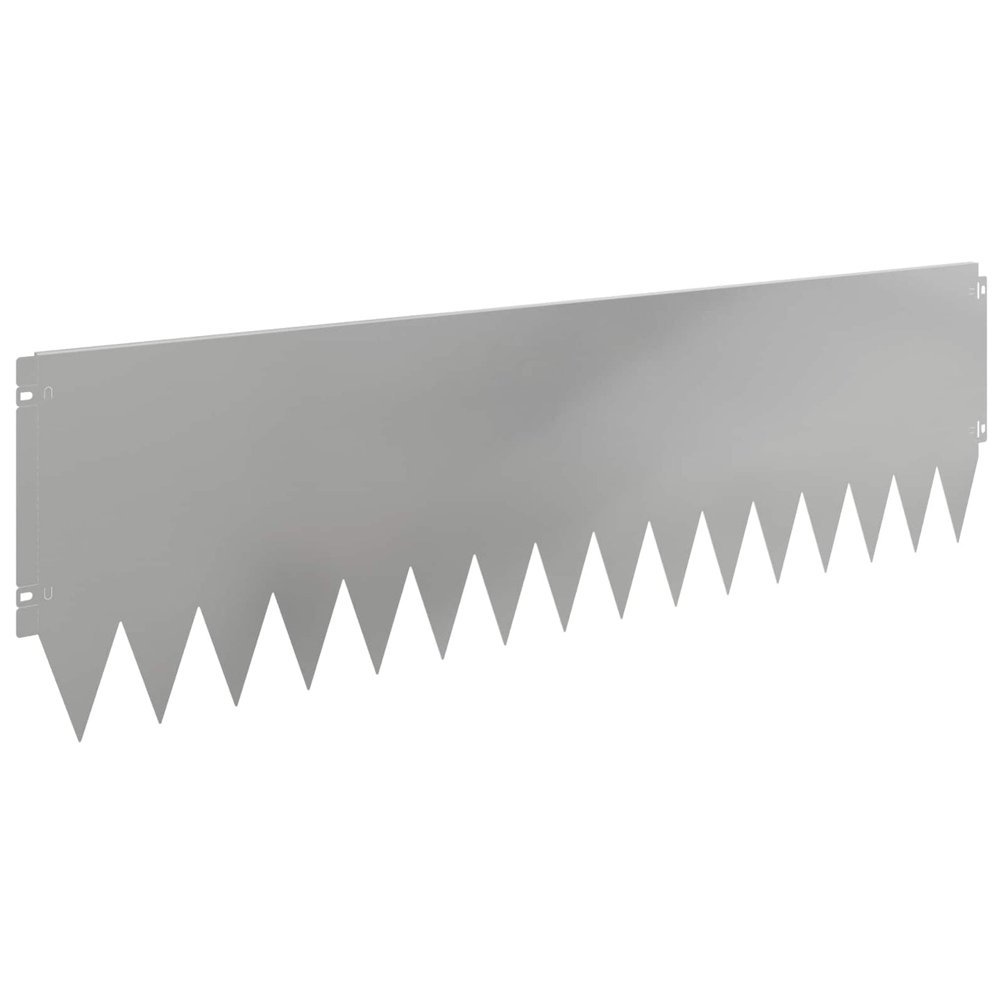 Gazonrand 20 pcs 103 x 30 cm Staal Zilverkleurig