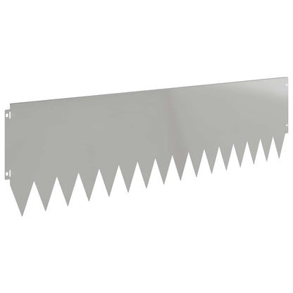Gazonrand 20 pcs 103 x 30 cm Staal Zilverkleurig