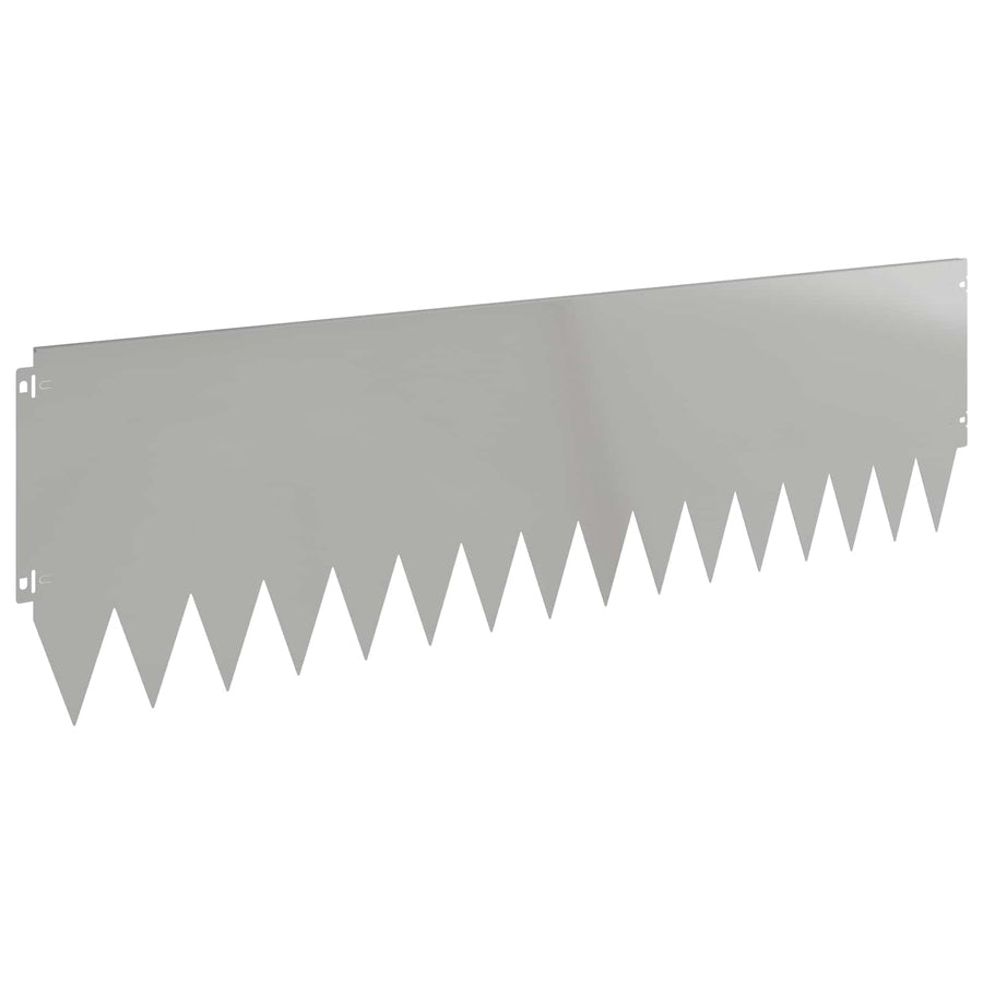 Gazonrand 20 pcs 103 x 30 cm Staal Zilverkleurig