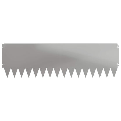 Gazonrand 20 pcs 103 x 30 cm Staal Zilverkleurig