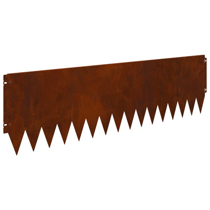 Gazonrand 20 pcs 103 x 30 cm Staal Roestig