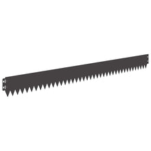 Gazonrand 20 pcs 103 x 10 cm Staal Zwart