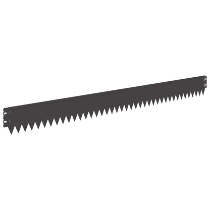 Gazonrand 20 pcs 103 x 10 cm Staal Zwart