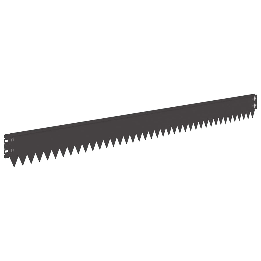 Gazonrand 20 pcs 103 x 10 cm Staal Zwart