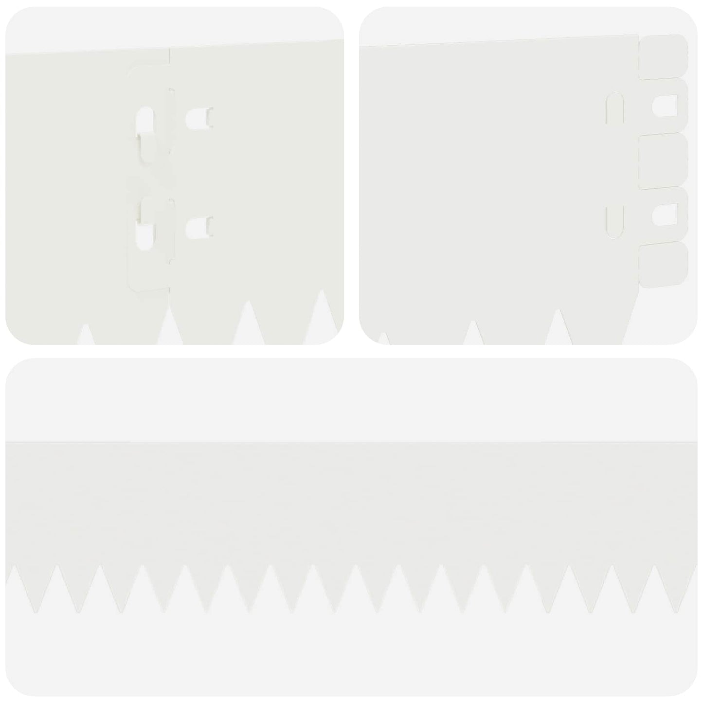 Gazonrand 10 pcs 103 x 10 cm Staal Wit