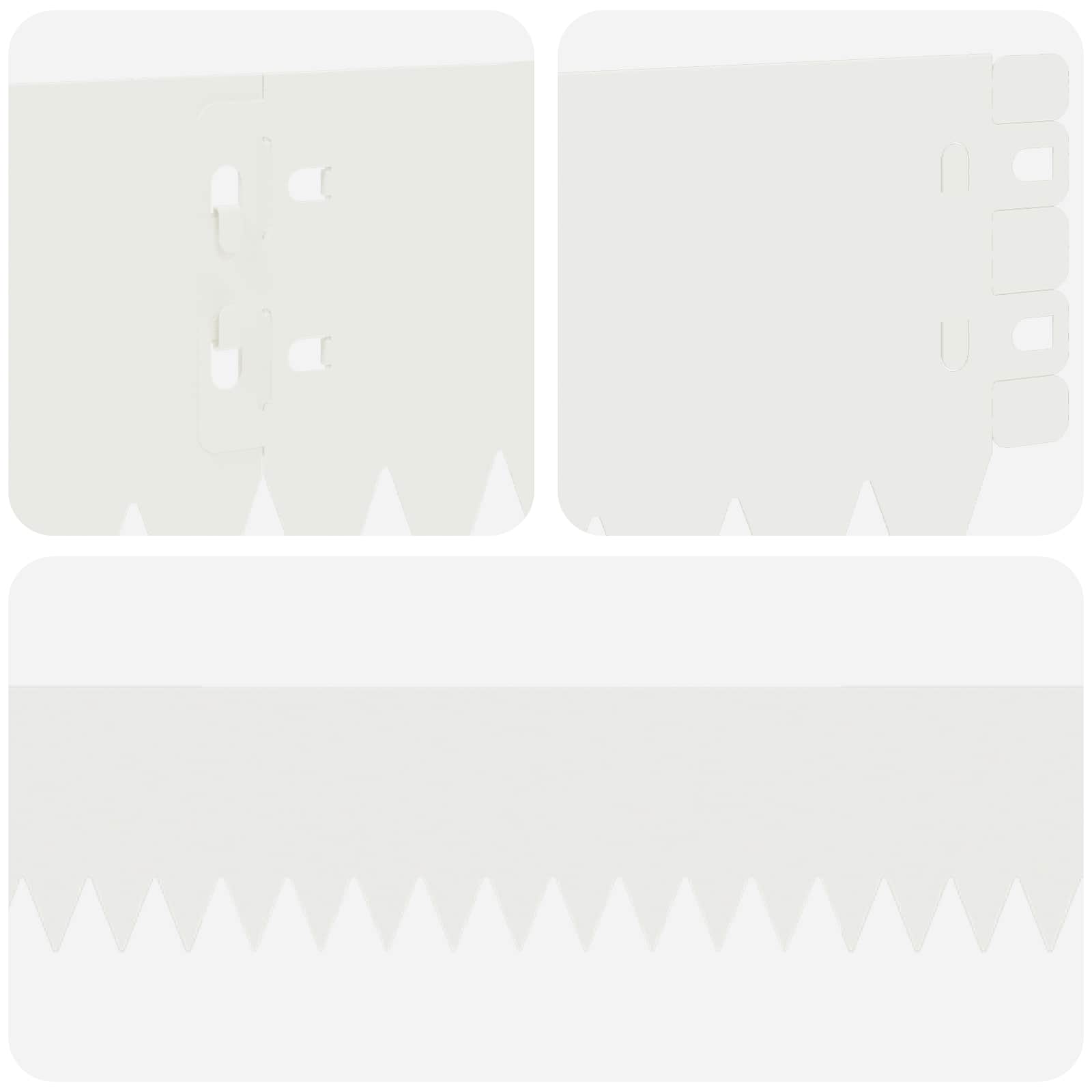Gazonrand 10 pcs 103 x 10 cm Staal Wit