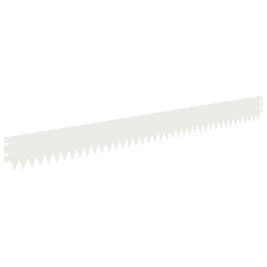 Gazonrand 10 pcs 103 x 10 cm Staal Wit