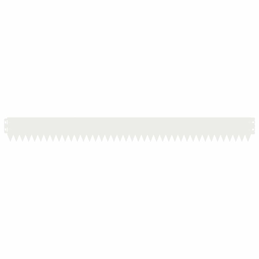 Gazonrand 10 pcs 103 x 10 cm Staal Wit