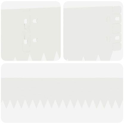 Gazonrand 30 pcs 103 x 10 cm Staal Wit