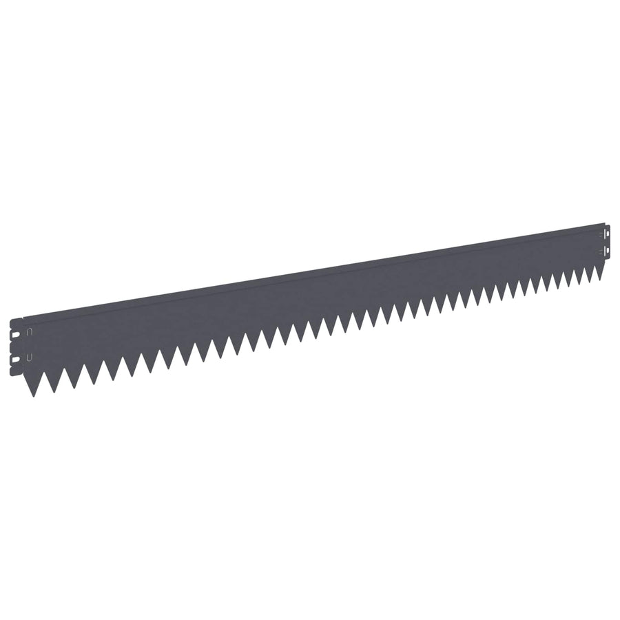 Gazonrand 20 pcs 103 x 10 cm Staal Antracietkleurig