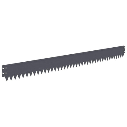 Gazonrand 30 pcs 103 x 10 cm Staal Antracietkleurig