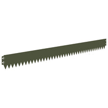 Gazonrand 20 pcs 103 x 10 cm Staal Olijfgroen
