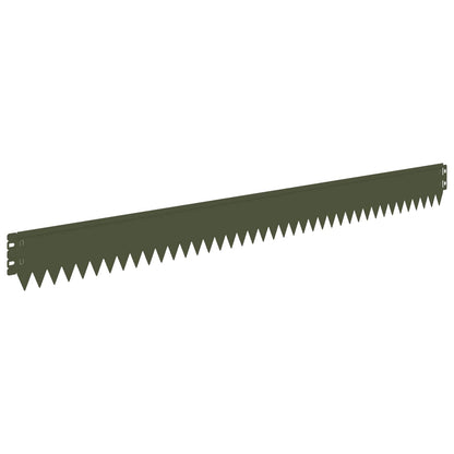 Gazonrand 50 pcs 103 x 10 cm Staal Olijfgroen