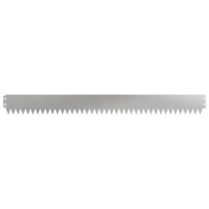 Gazonrand 50 pcs 103 x 10 cm Staal Zilverkleurig