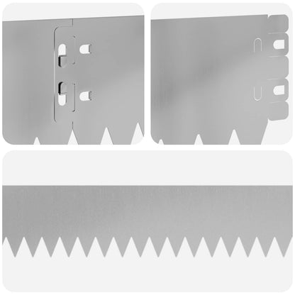 Gazonrand 20 pcs 103 x 10 cm Staal Zilverkleurig