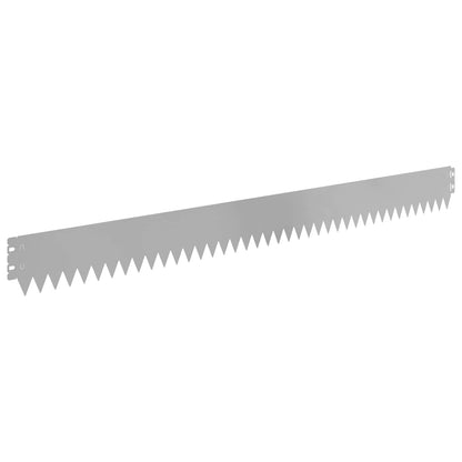 Gazonrand 30 pcs 103 x 10 cm Staal Zilverkleurig