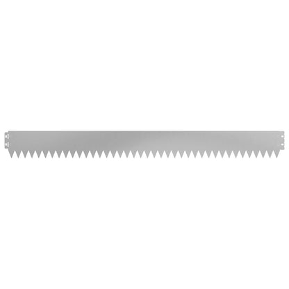 Gazonrand 50 pcs 103 x 10 cm Staal Zilverkleurig