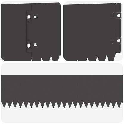 Gazonrand 10 pcs 103 x 15 cm Staal Zwart