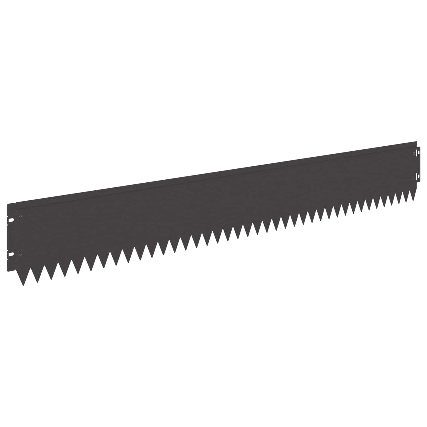 Gazonrand 10 pcs 103 x 15 cm Staal Zwart