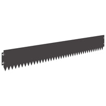 Gazonrand 20 pcs 103 x 15 cm Staal Zwart