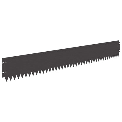 Gazonrand 20 pcs 103 x 15 cm Staal Zwart