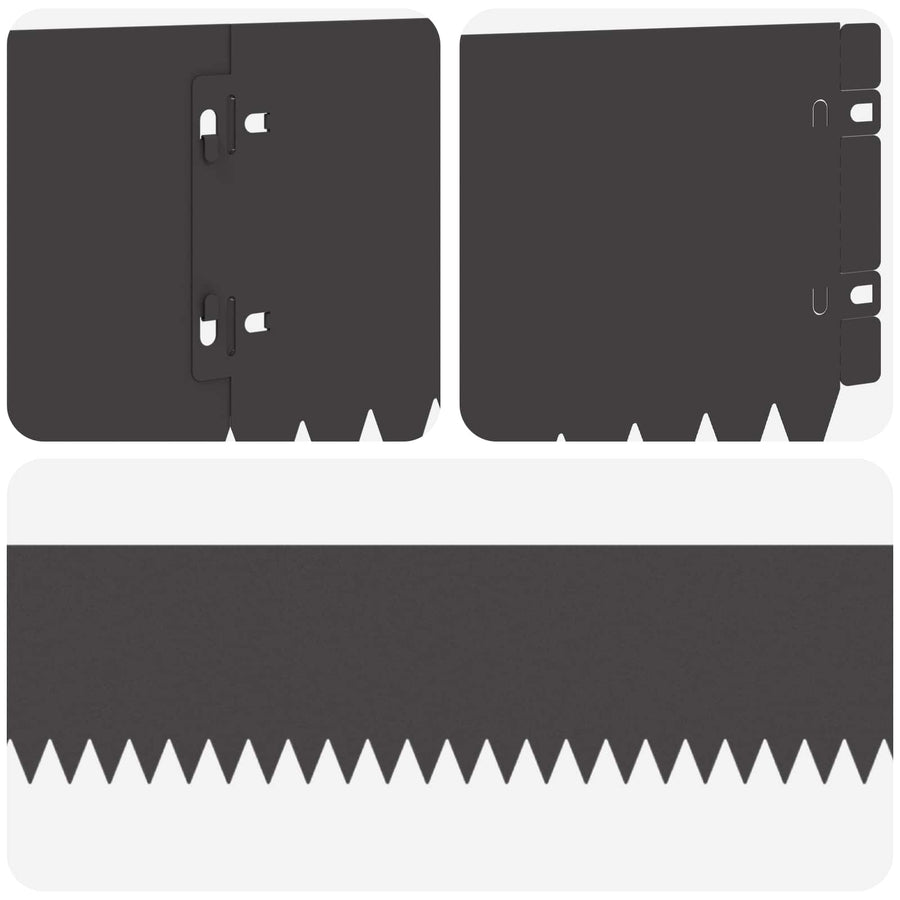 Gazonrand 30 pcs 103 x 15 cm Staal Zwart