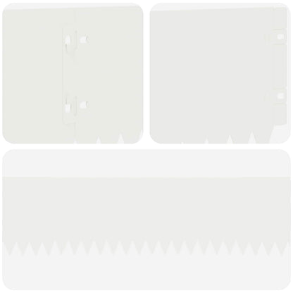 Gazonrand 10 pcs 103 x 15 cm Staal Wit