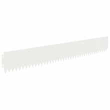 Gazonrand 10 pcs 103 x 15 cm Staal Wit