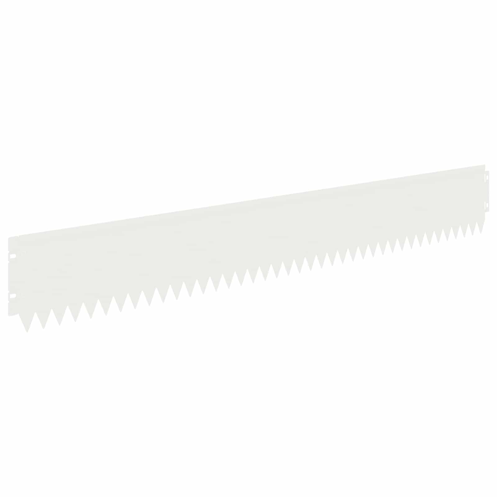 Gazonrand 10 pcs 103 x 15 cm Staal Wit
