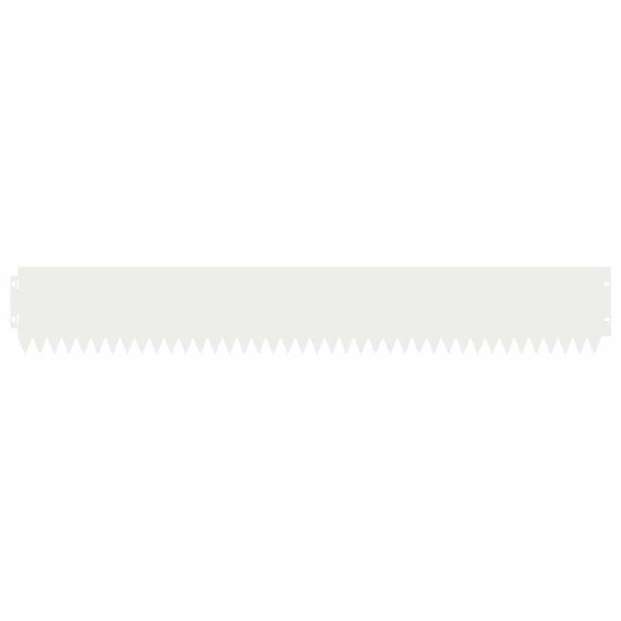 Gazonrand 10 pcs 103 x 15 cm Staal Wit