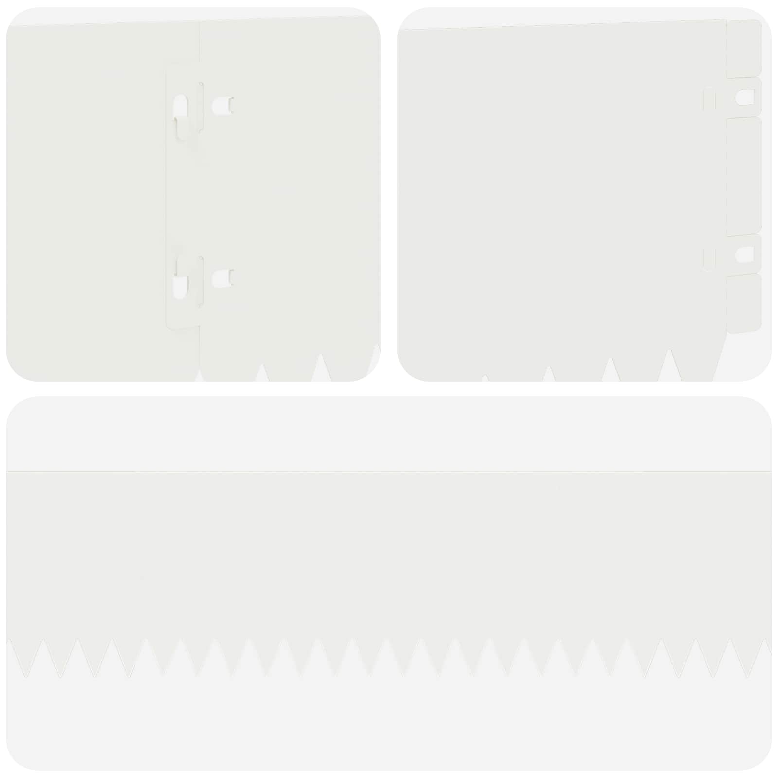 Gazonrand 20 pcs 103 x 15 cm Staal Wit