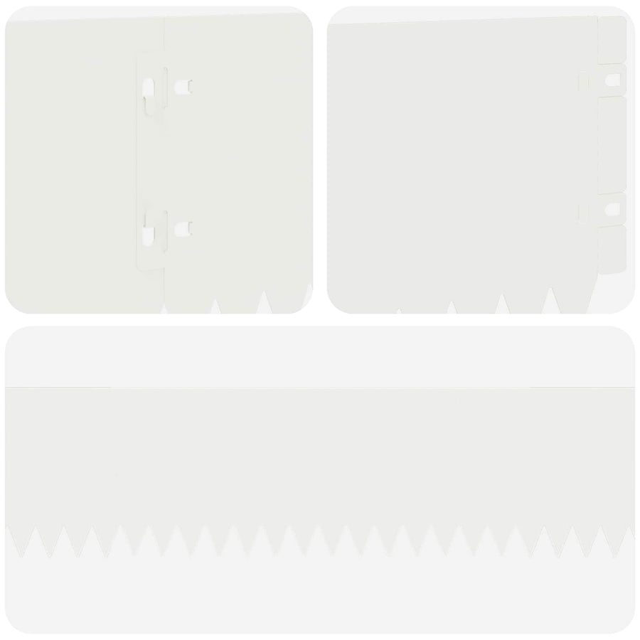 Gazonrand 20 pcs 103 x 15 cm Staal Wit