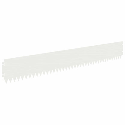 Gazonrand 20 pcs 103 x 15 cm Staal Wit