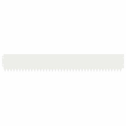 Gazonrand 20 pcs 103 x 15 cm Staal Wit