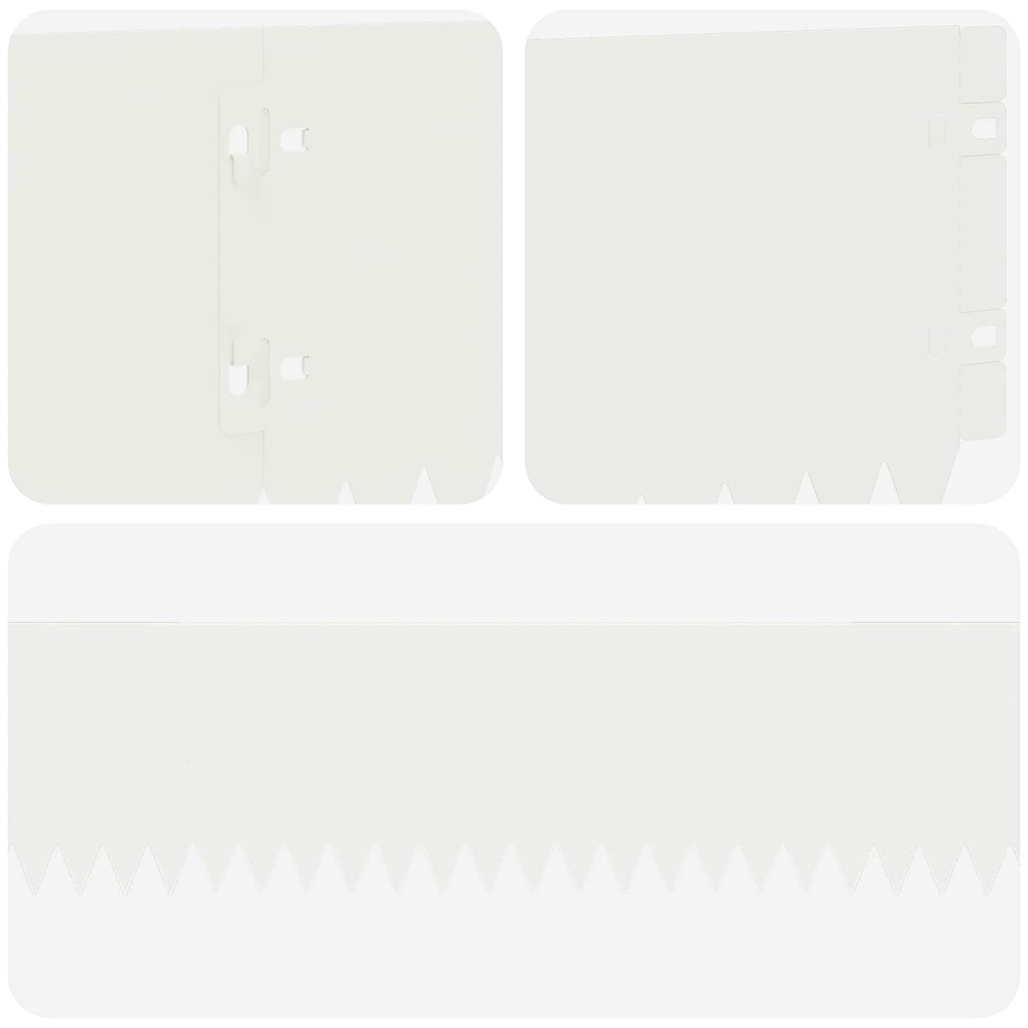 Gazonrand 30 pcs 103 x 15 cm Staal Wit