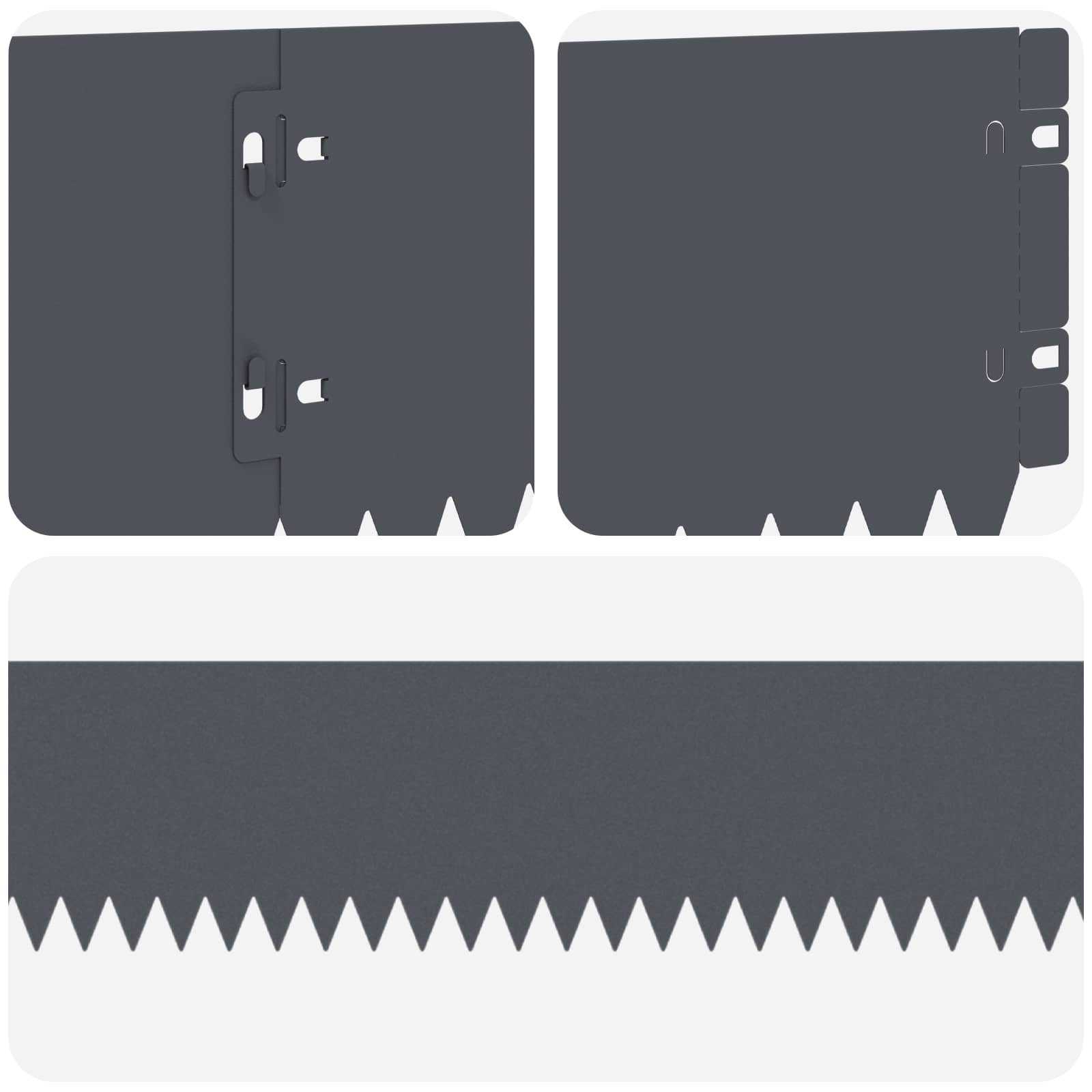 Gazonrand 10 st 103 x 15 cm Staal Antracietkleurig