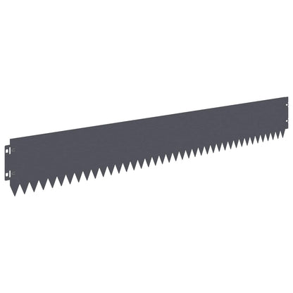 Gazonrand 10 st 103 x 15 cm Staal Antracietkleurig