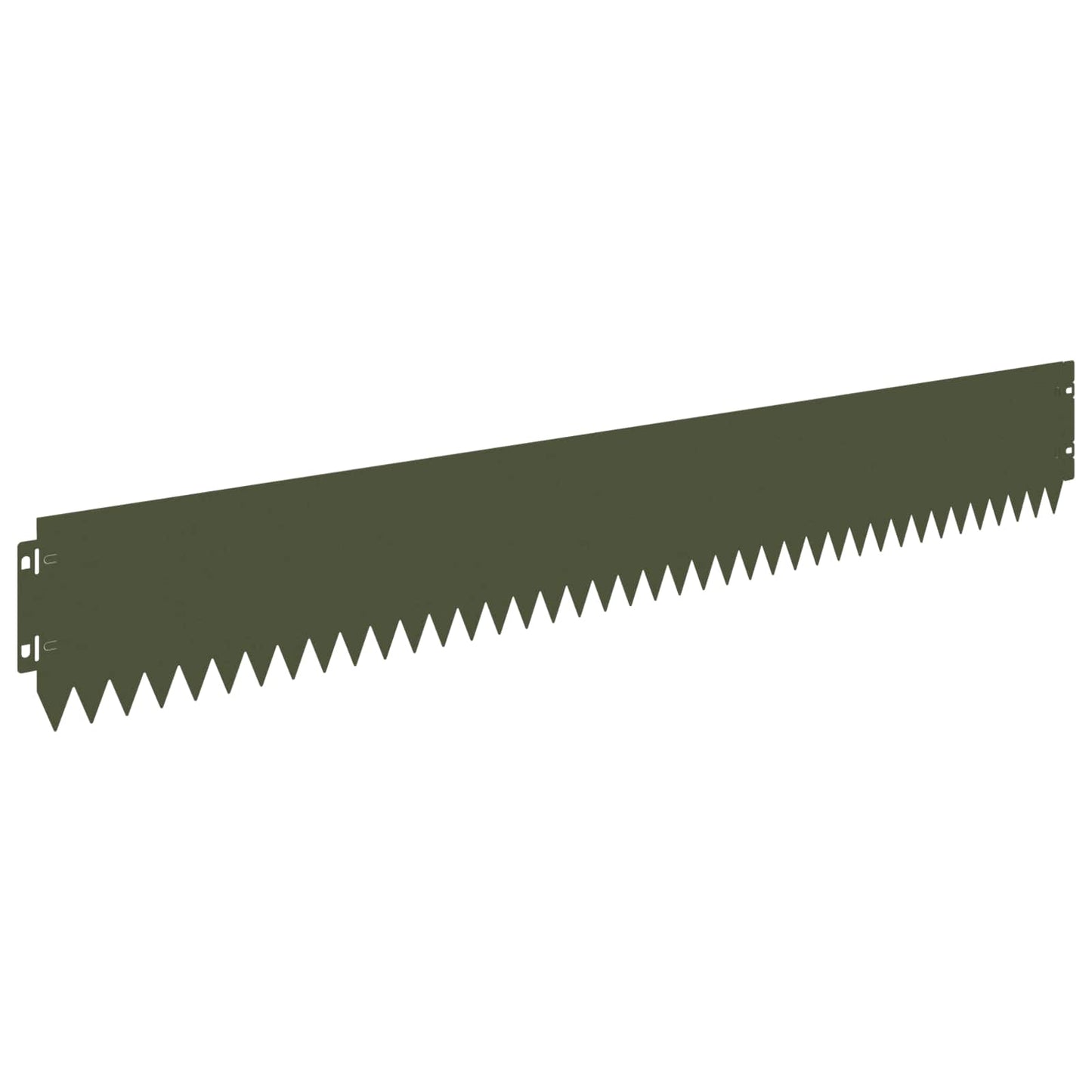 Gazonrand 10 pcs 103 x 15 cm Staal Olijfgroen