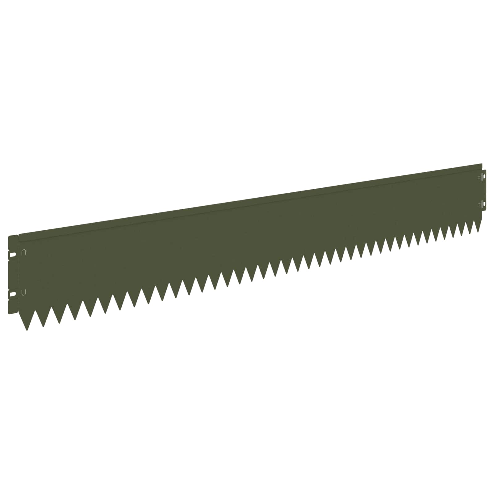 Gazonrand 10 pcs 103 x 15 cm Staal Olijfgroen