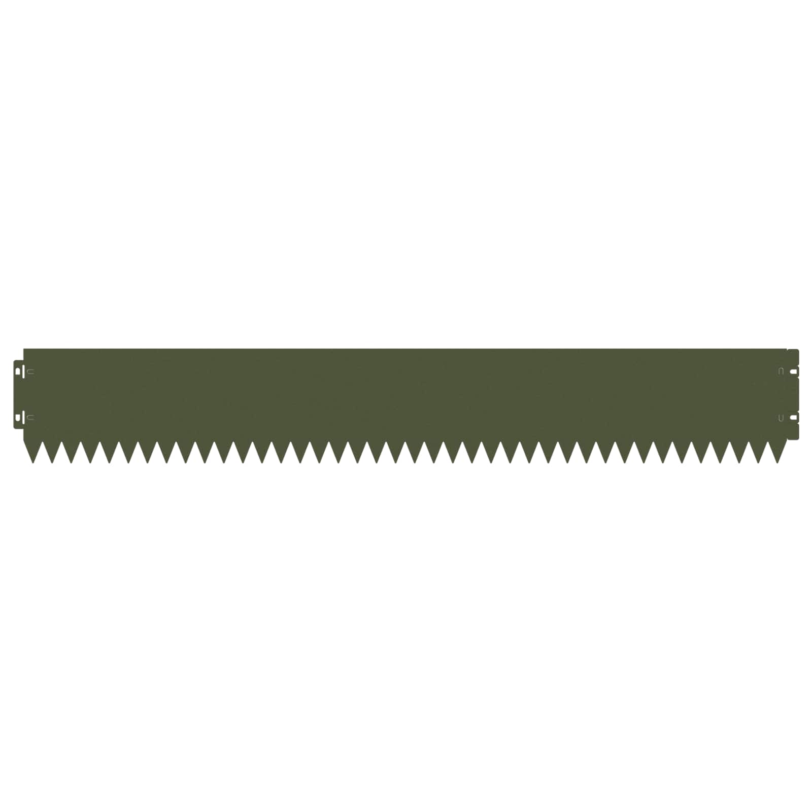 Gazonrand 10 pcs 103 x 15 cm Staal Olijfgroen