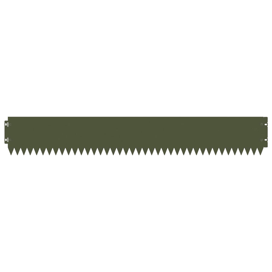 Gazonrand 10 pcs 103 x 15 cm Staal Olijfgroen