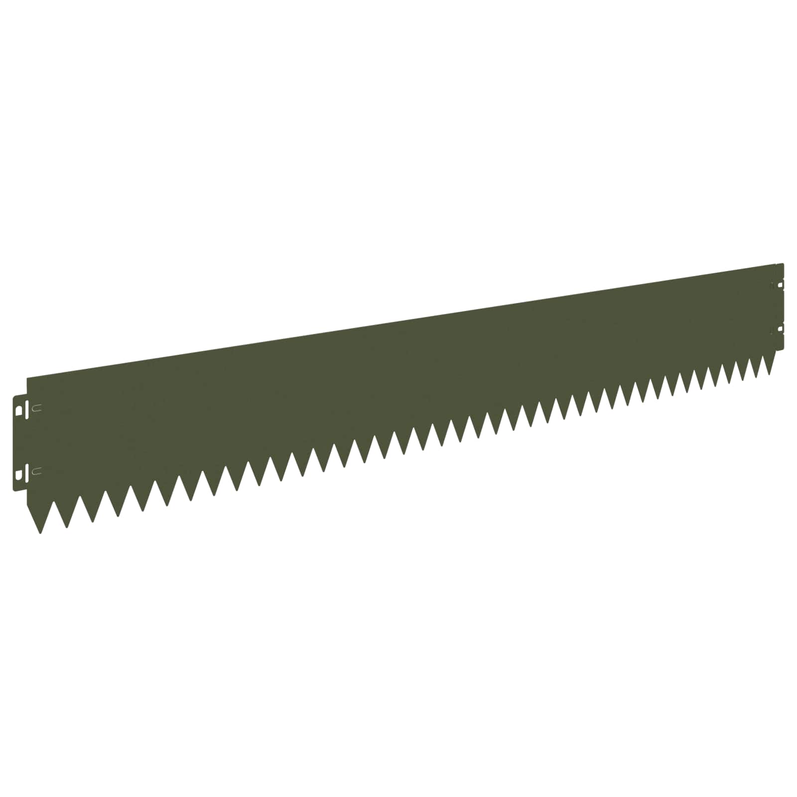 Gazonrand 20 pcs 103 x 15 cm Staal Olijfgroen