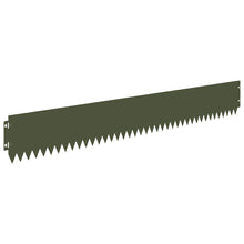 Gazonrand 20 pcs 103 x 15 cm Staal Olijfgroen