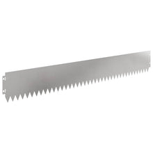 Gazonrand 10 pcs 103 x 15 cm Staal Zilverkleurig