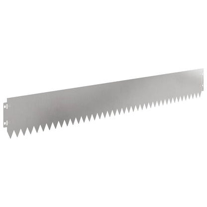 Gazonrand 30 pcs 103 x 15 cm Staal Zilverkleurig