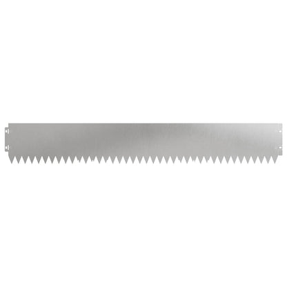 Gazonrand 30 pcs 103 x 15 cm Staal Zilverkleurig