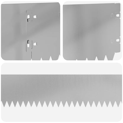 Gazonrand 20 pcs 103 x 15 cm Staal Zilverkleurig