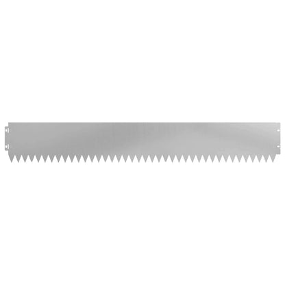 Gazonrand 20 pcs 103 x 15 cm Staal Zilverkleurig