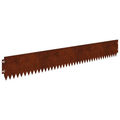 Gazonrand 30 pcs 103 x 15 cm Staal Roestig