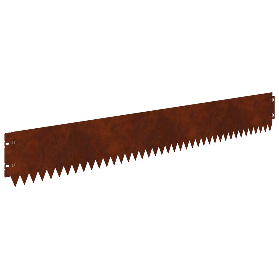 Gazonrand 30 pcs 103 x 15 cm Staal Roestig